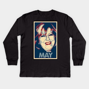 Theresa May Political Parody Kids Long Sleeve T-Shirt